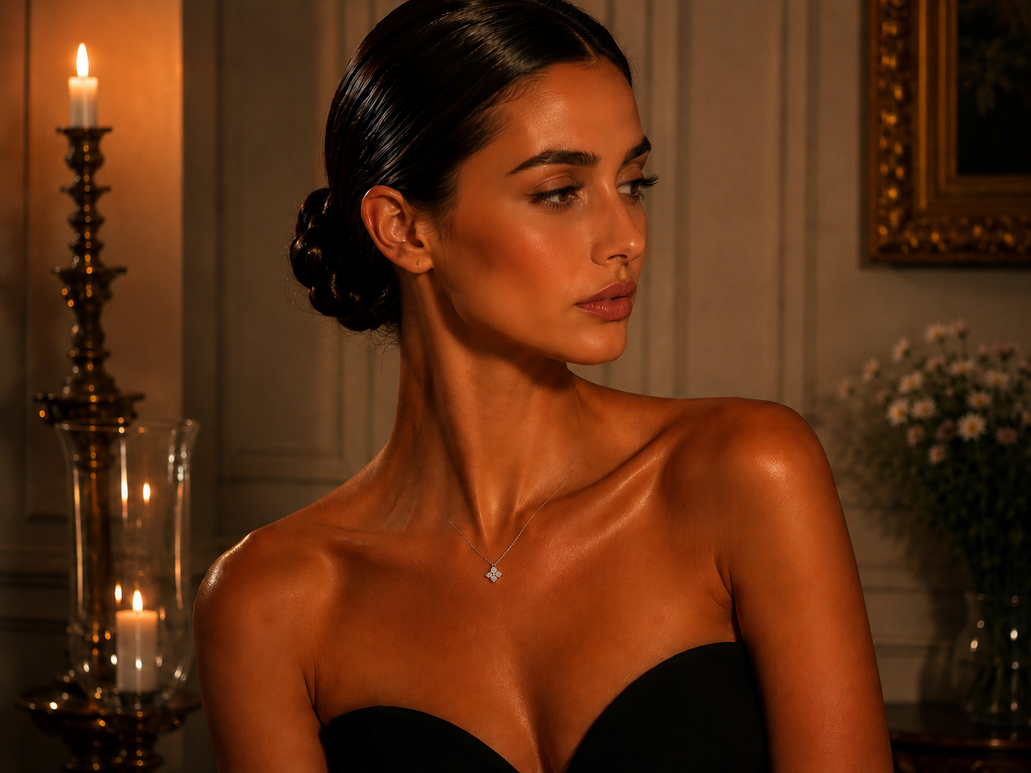 Collana -ACCIAIO+STRASS